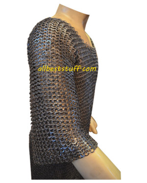 9 mm Large 48 Chest Size Hauberk Flat Dome Riveted Solid Rings